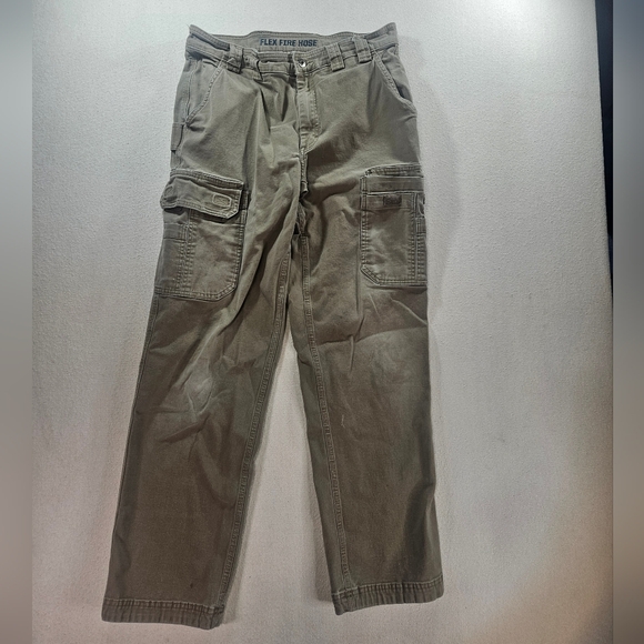 Duluth Trading Flex Fire Hose Canvas Cargo Pants 36x34 Brown - Picture 5 of 11